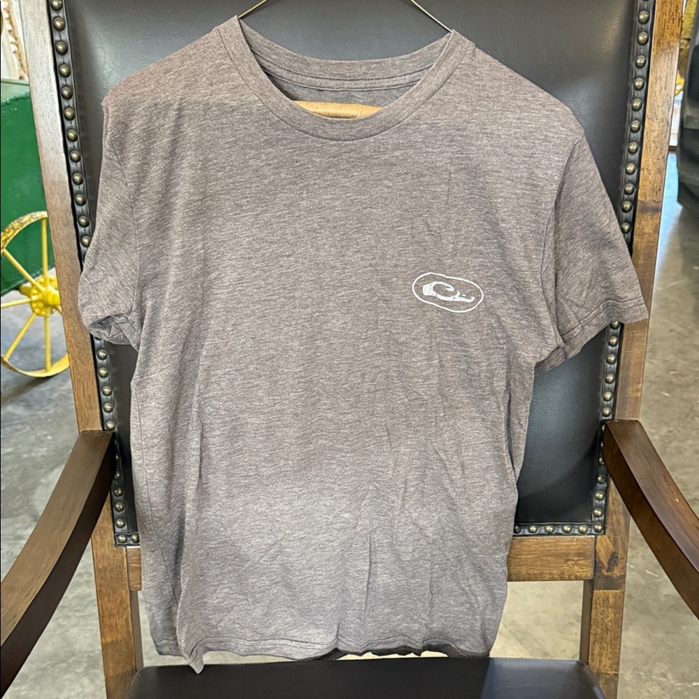 Drake Heather Brown Short Sleeve Soft Style Tee - Medium